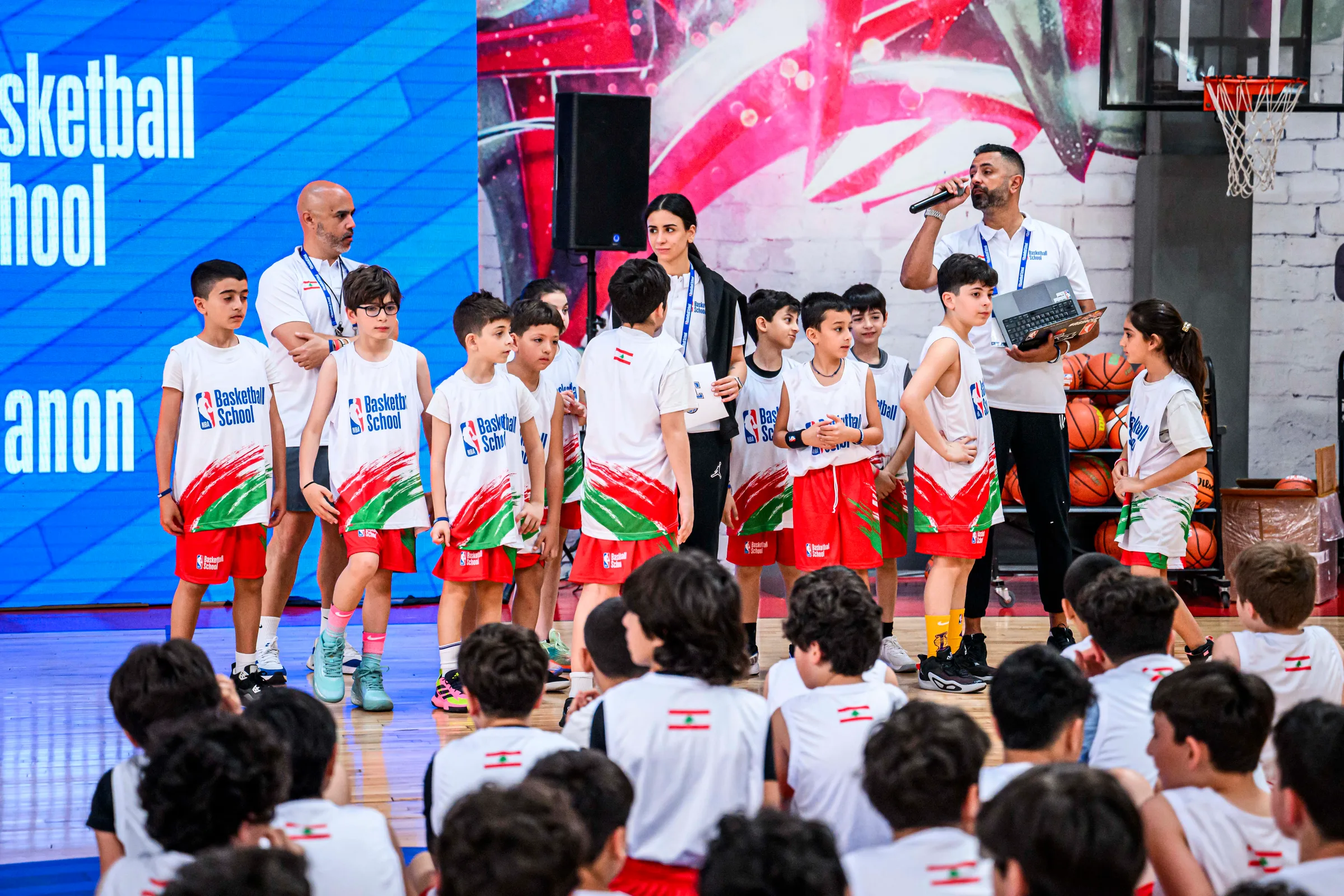 Camp opening on stage